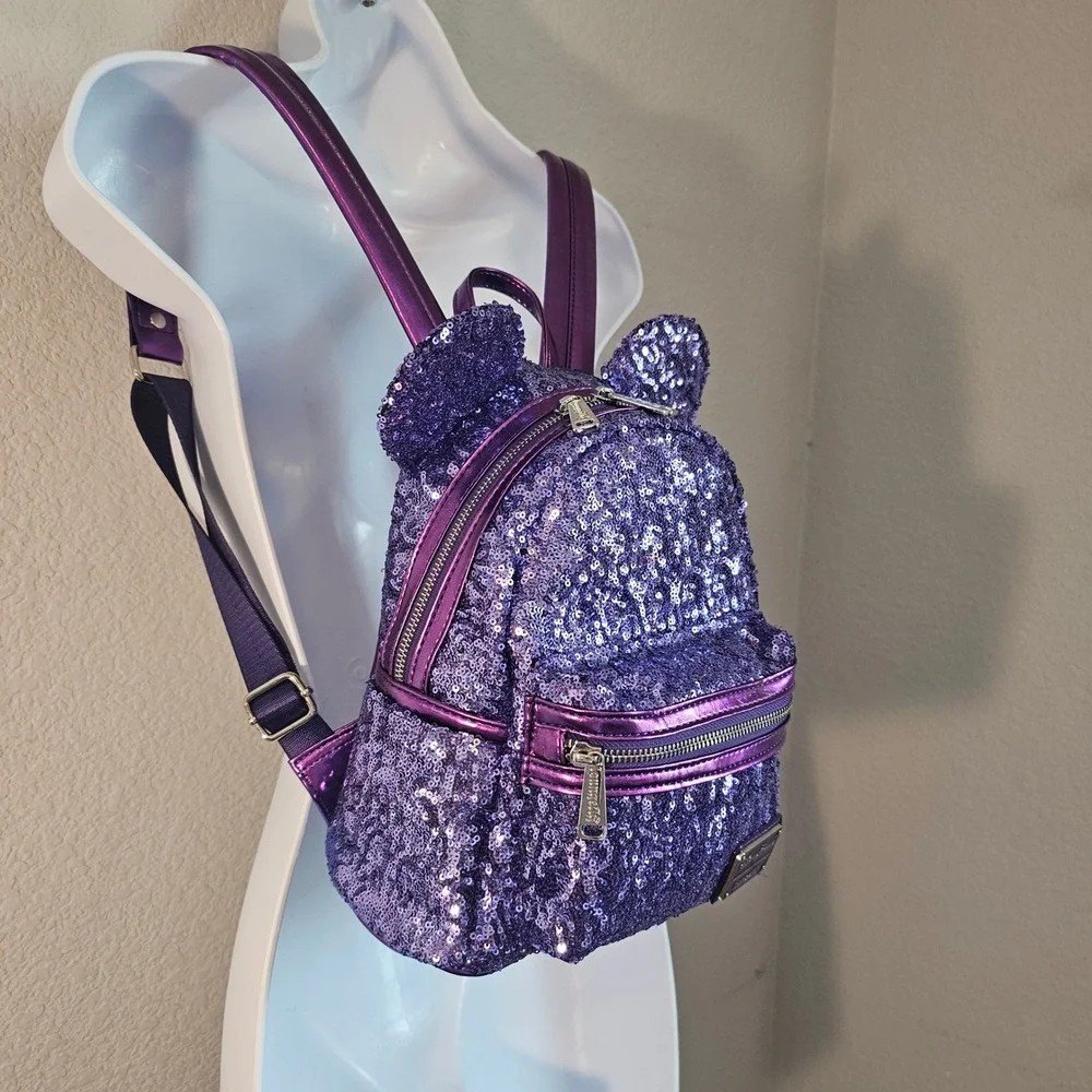 Loungelfy‎ purple potion retired sequin backpack mini
